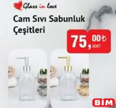 GLASS İN LOVE CAM SIVI SABUNLUK ÇEŞİTLERİ